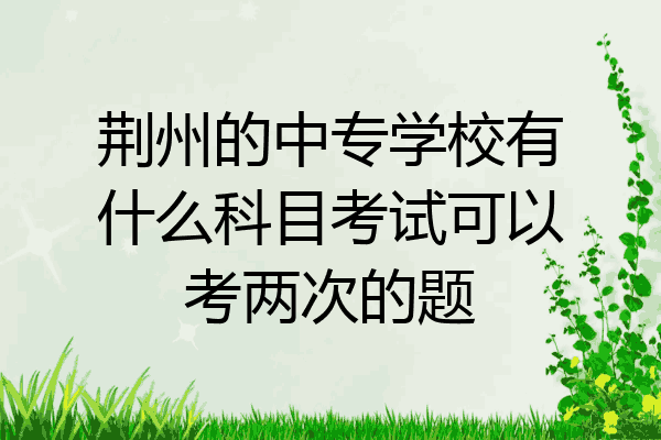 荆州的中专学校有什么科目考试可以考两次的题