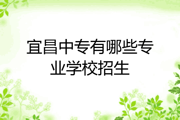 宜昌中专有哪些专业学校招生