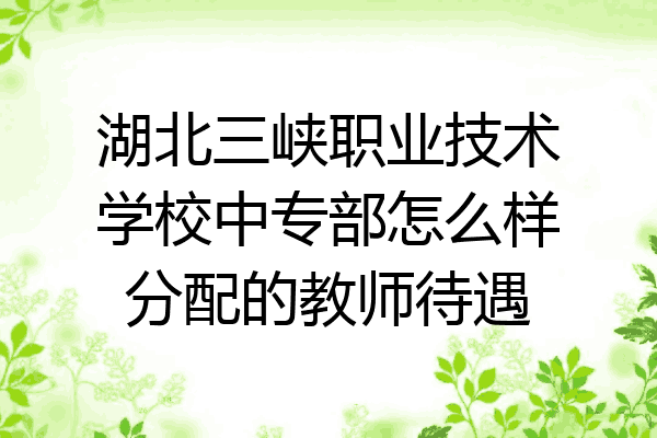 湖北三峡职业技术学校中专部怎么样分配的教师待遇