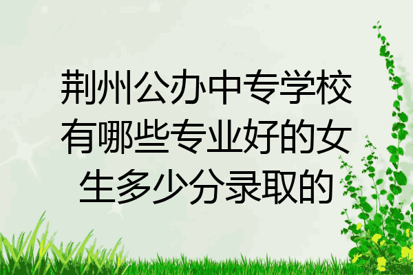 荆州公办中专学校有哪些专业好的女生多少分录取的