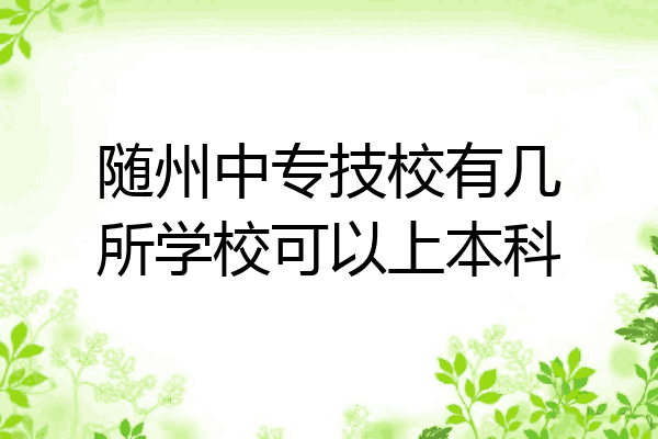 随州中专技校有几所学校可以上本科