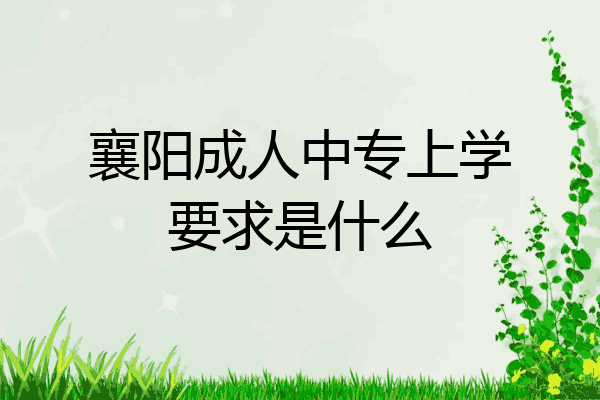 襄阳成人中专上学要求是什么