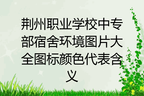 荆州职业学校中专部宿舍环境图片大全图标颜色代表含义