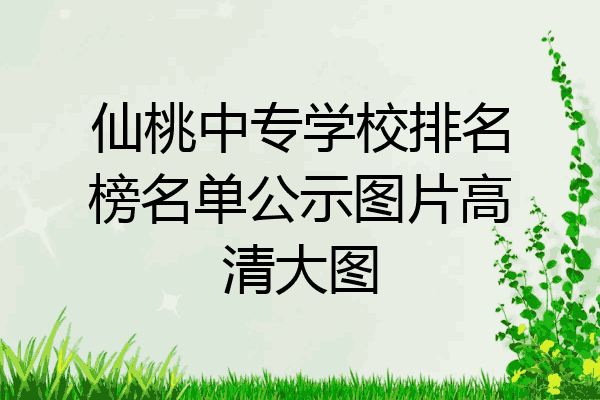 仙桃中专学校排名榜名单公示图片高清大图