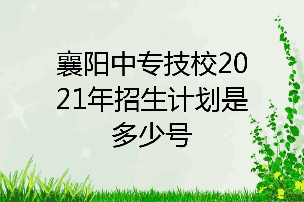 襄阳中专技校2021年招生计划是多少号