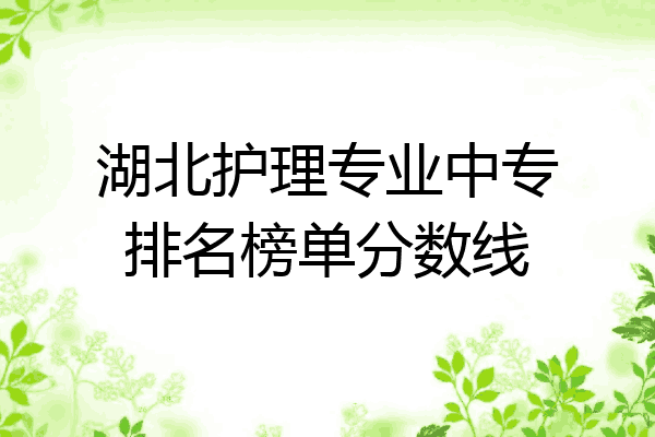 湖北护理专业中专排名榜单分数线