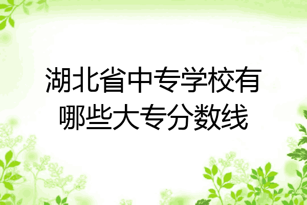 湖北省中专学校有哪些大专分数线