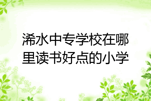 浠水中专学校在哪里读书好点的小学