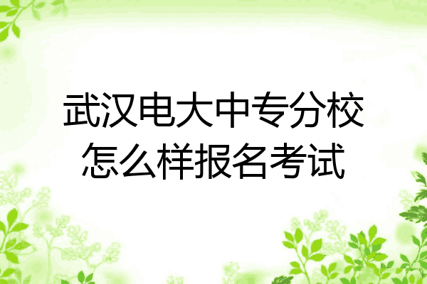 武汉电大中专分校怎么样报名考试