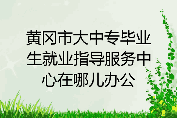黄冈市大中专毕业生就业指导服务中心在哪儿办公