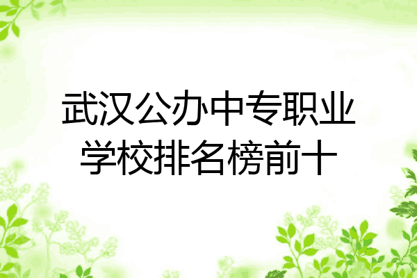 武汉公办中专职业学校排名榜前十