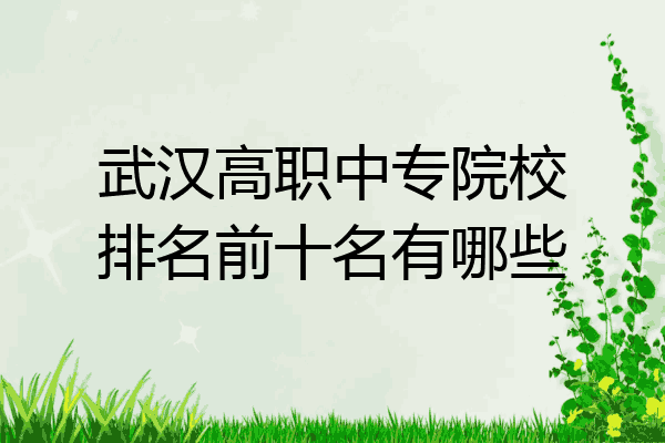 武汉高职中专院校排名前十名有哪些