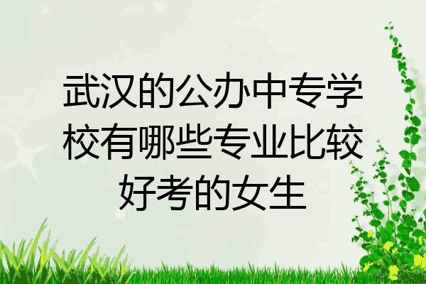 武汉的公办中专学校有哪些专业比较好考的女生