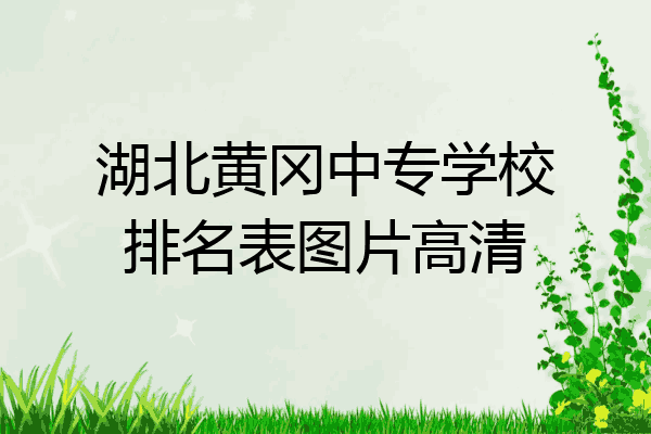 湖北黄冈中专学校排名表图片高清
