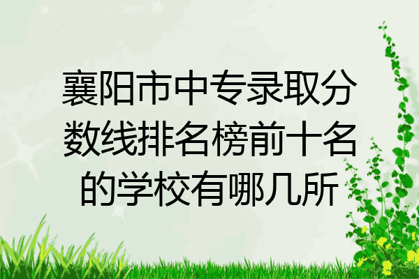 襄阳市中专录取分数线排名榜前十名的学校有哪几所