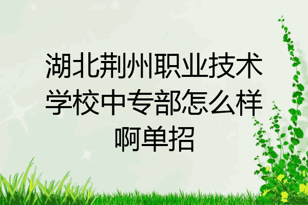 湖北荆州职业技术学校中专部怎么样啊单招