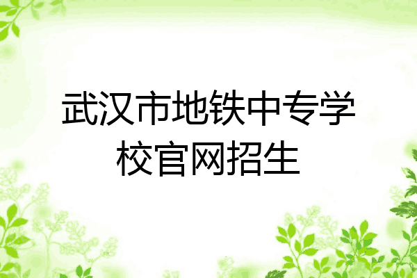 武汉市地铁中专学校官网招生