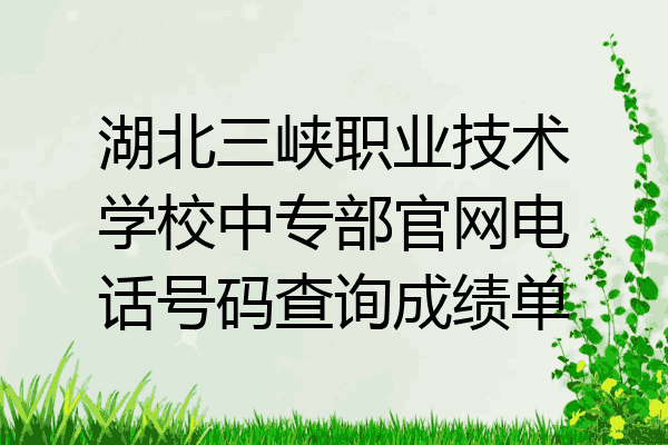 湖北三峡职业技术学校中专部官网电话号码查询成绩单