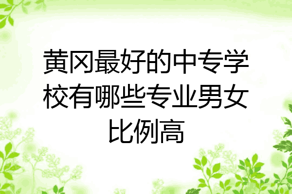 黄冈最好的中专学校有哪些专业男女比例高