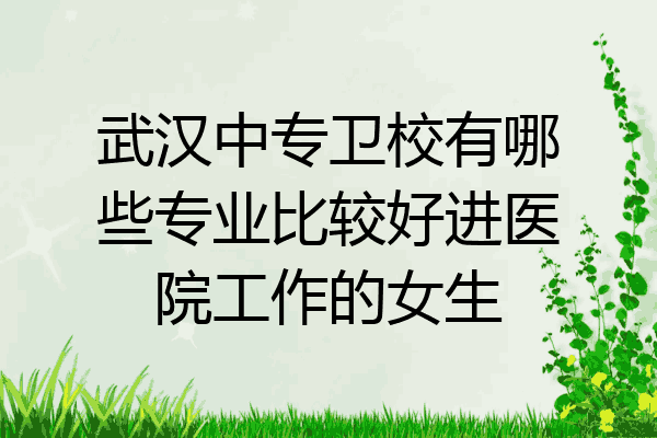 武汉中专卫校有哪些专业比较好进医院工作的女生