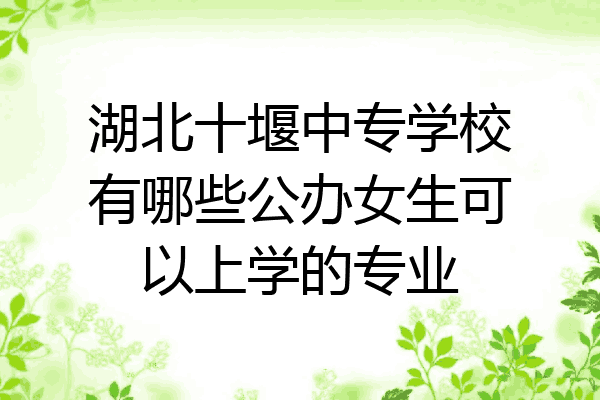 湖北十堰中专学校有哪些公办女生可以上学的专业