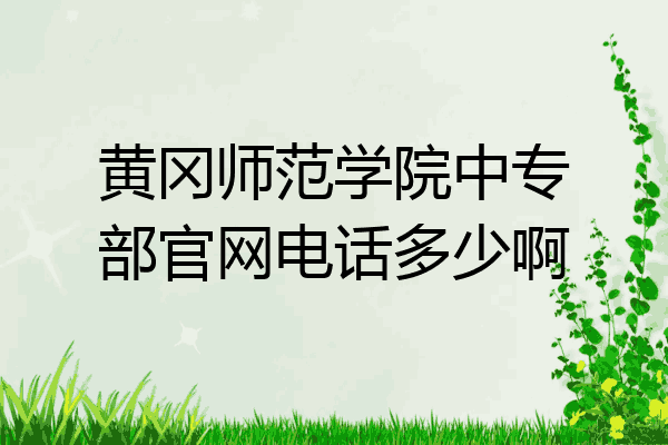 黄冈师范学院中专部官网电话多少啊