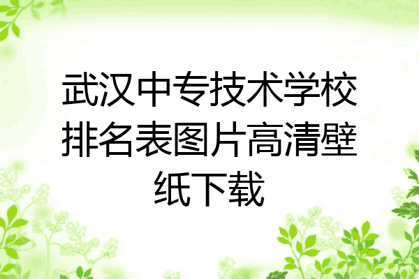 武汉中专技术学校排名表图片高清壁纸下载