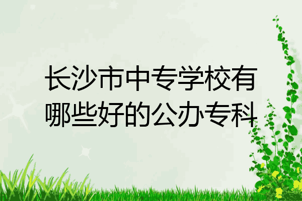 长沙市中专学校有哪些好的公办专科