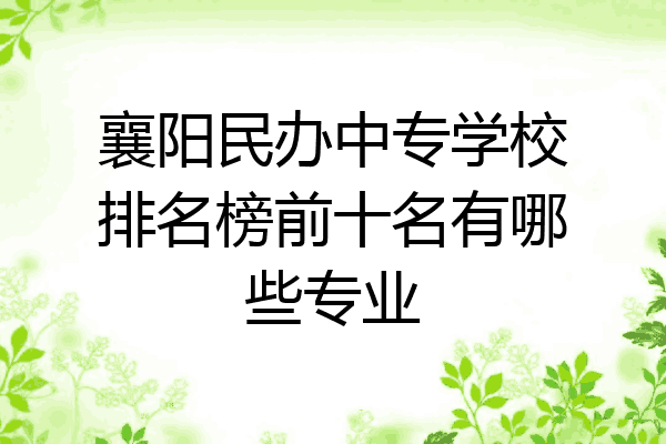 襄阳民办中专学校排名榜前十名有哪些专业