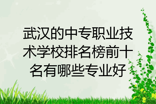 武汉的中专职业技术学校排名榜前十名有哪些专业好