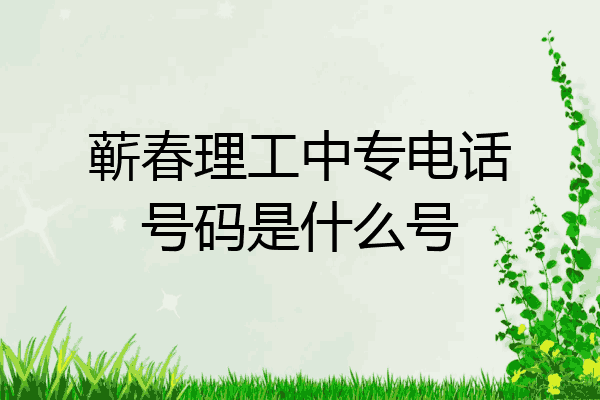 蕲春理工中专电话号码是什么号