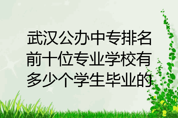 武汉公办中专排名前十位专业学校有多少个学生毕业的