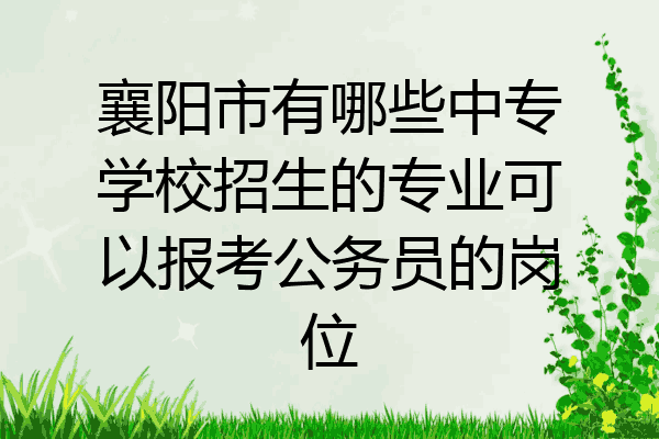 襄阳市有哪些中专学校招生的专业可以报考公务员的岗位