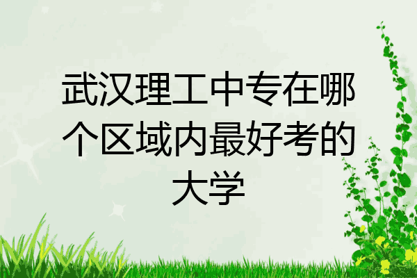 武汉理工中专在哪个区域内最好考的大学