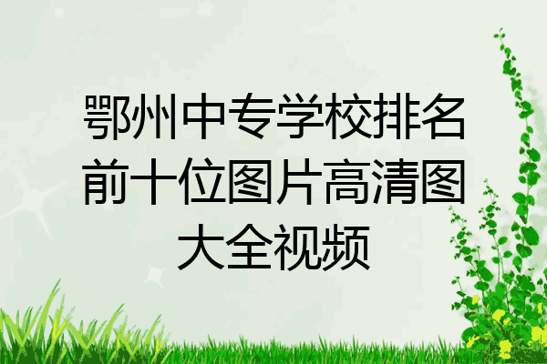 鄂州中专学校排名前十位图片高清图大全视频