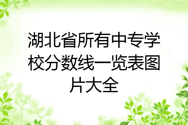 湖北省所有中专学校分数线一览表图片大全
