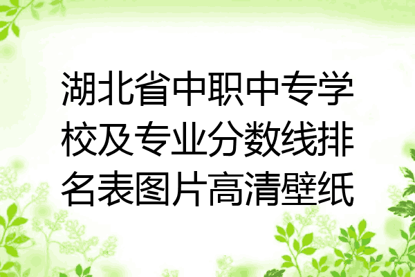 湖北省中职中专学校及专业分数线排名表图片高清壁纸