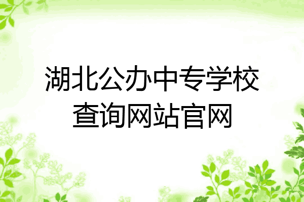 湖北公办中专学校查询网站官网