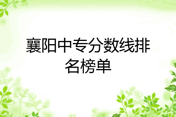 襄阳中专分数线排名榜单