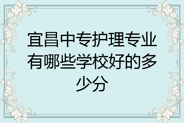 宜昌中专护理专业有哪些学校好的多少分