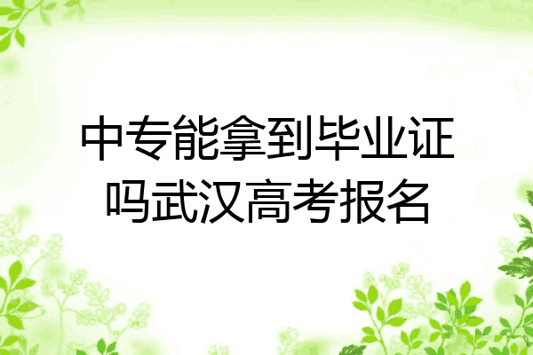 中专能拿到毕业证吗武汉高考报名