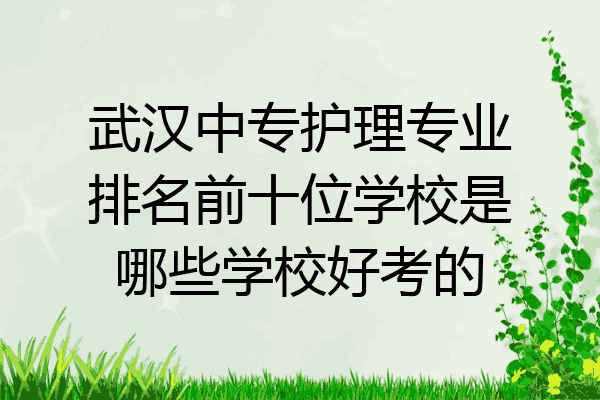 武汉中专护理专业排名前十位学校是哪些学校好考的