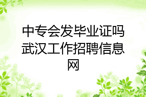 中专会发毕业证吗武汉工作招聘信息网