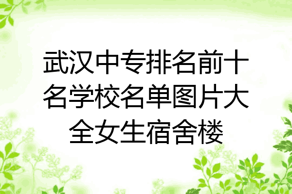 武汉中专排名前十名学校名单图片大全女生宿舍楼