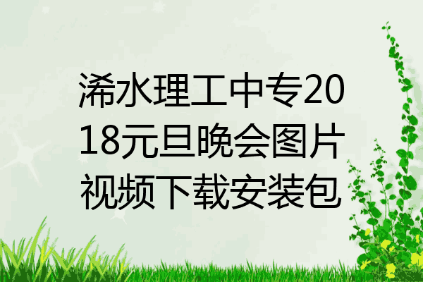 浠水理工中专2018元旦晚会图片视频下载安装包