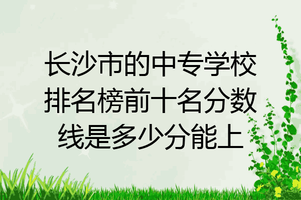 长沙市的中专学校排名榜前十名分数线是多少分能上