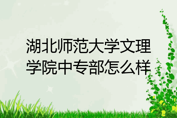 湖北师范大学文理学院中专部怎么样