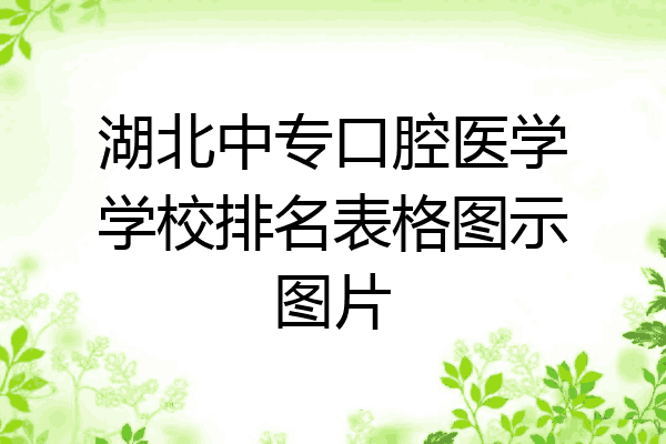 湖北中专口腔医学学校排名表格图示图片