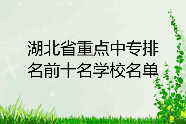 湖北省重点中专排名前十名学校名单