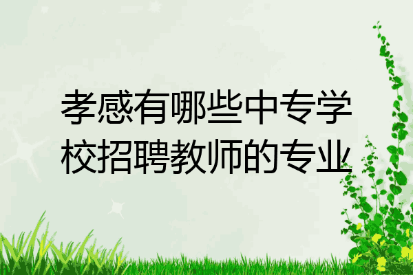 孝感有哪些中专学校招聘教师的专业
